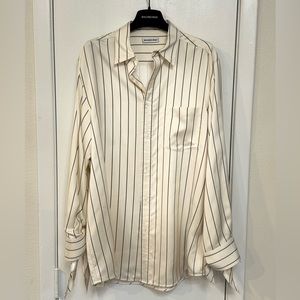 Balenciaga Women’s White Striped Shirt